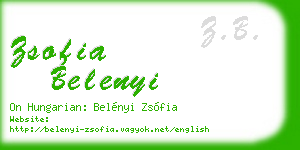 zsofia belenyi business card
