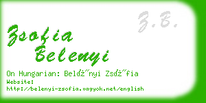 zsofia belenyi business card